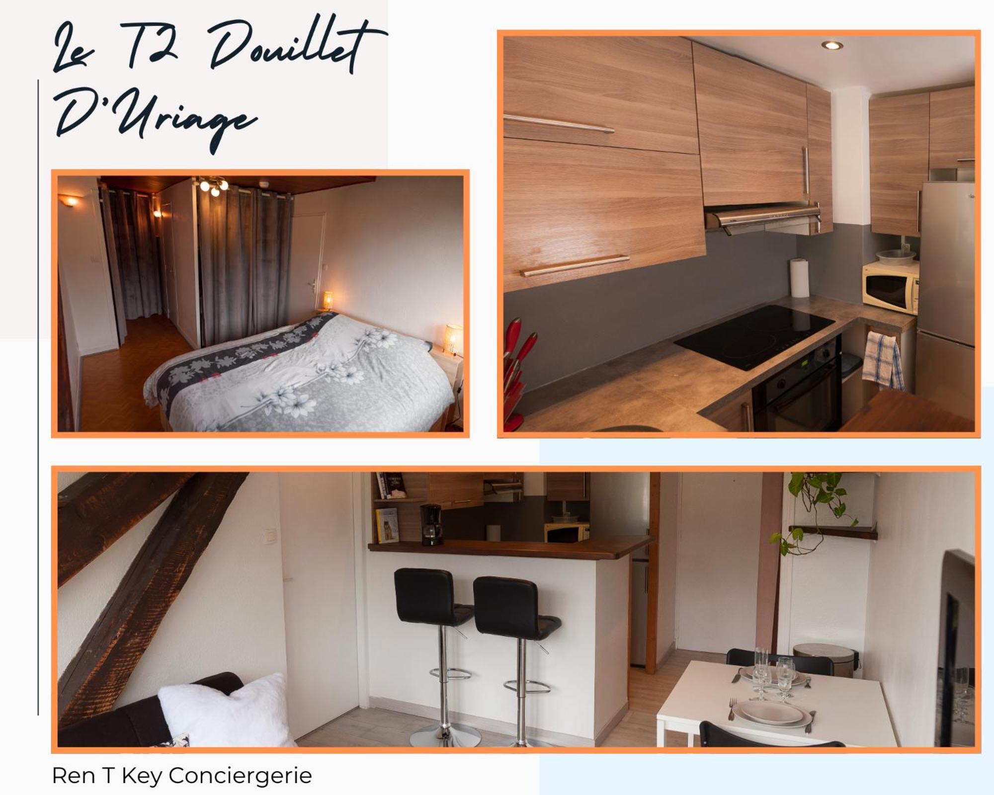 Le T2 Douillet D'Uriage - Residence Le Louvre - Cure Thermale Uriage- Proche Chamrousse - Jusqu'A 3 Personnes - Region Agreable En Toute Saison Vaulnaveys-le-Haut Luaran gambar